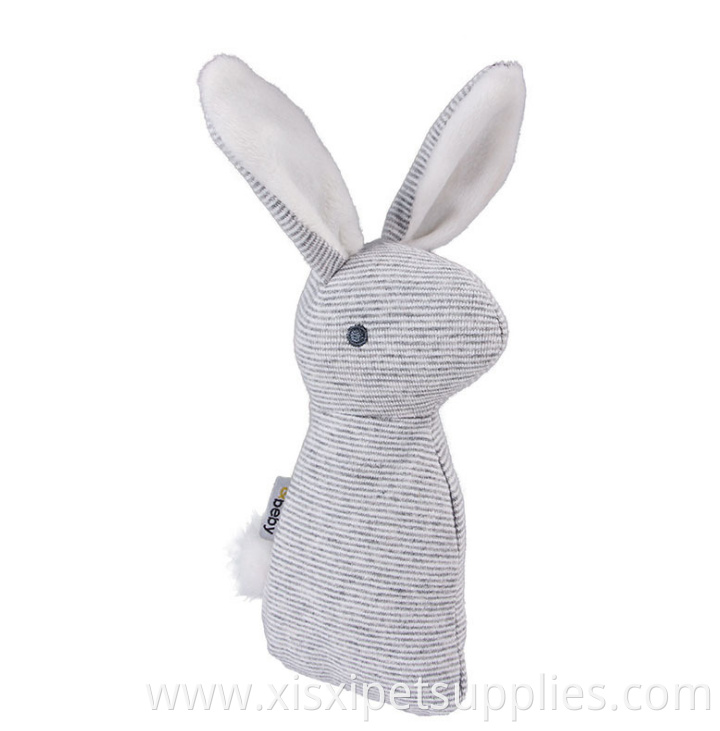 baby color gray rabbit pet puppy squeaky toy for small dog